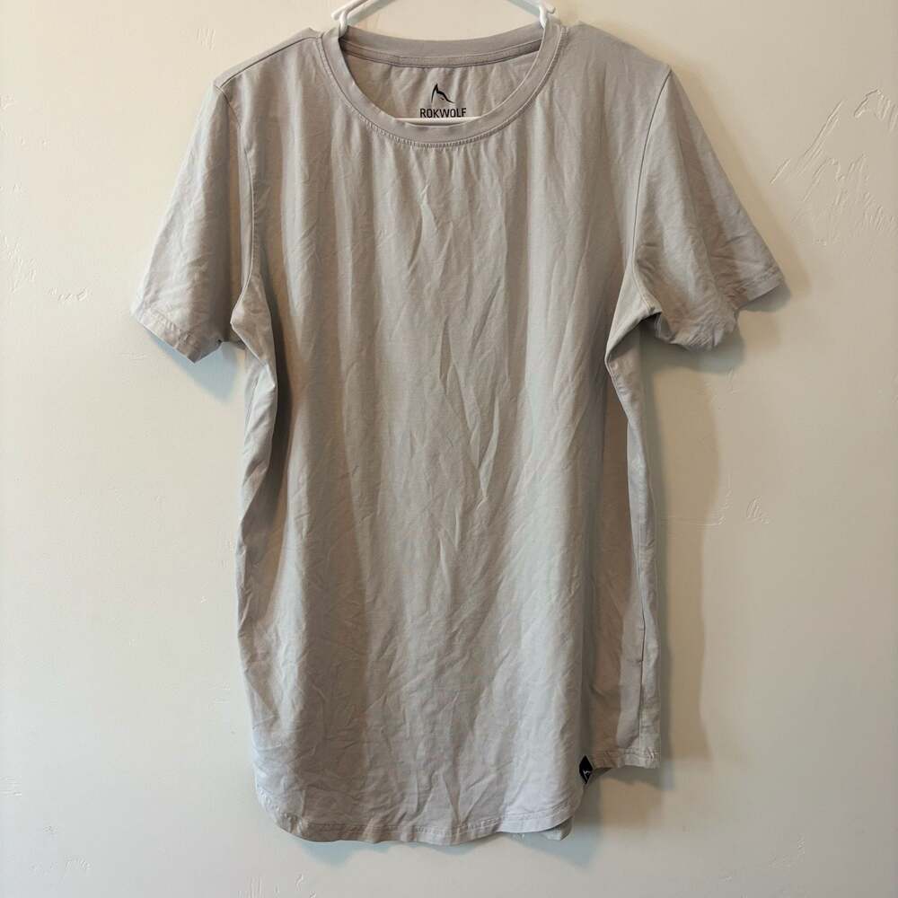 Rokwolf Men's Premium Pima Cotton Modal Blend Curved Hem T-Shirt